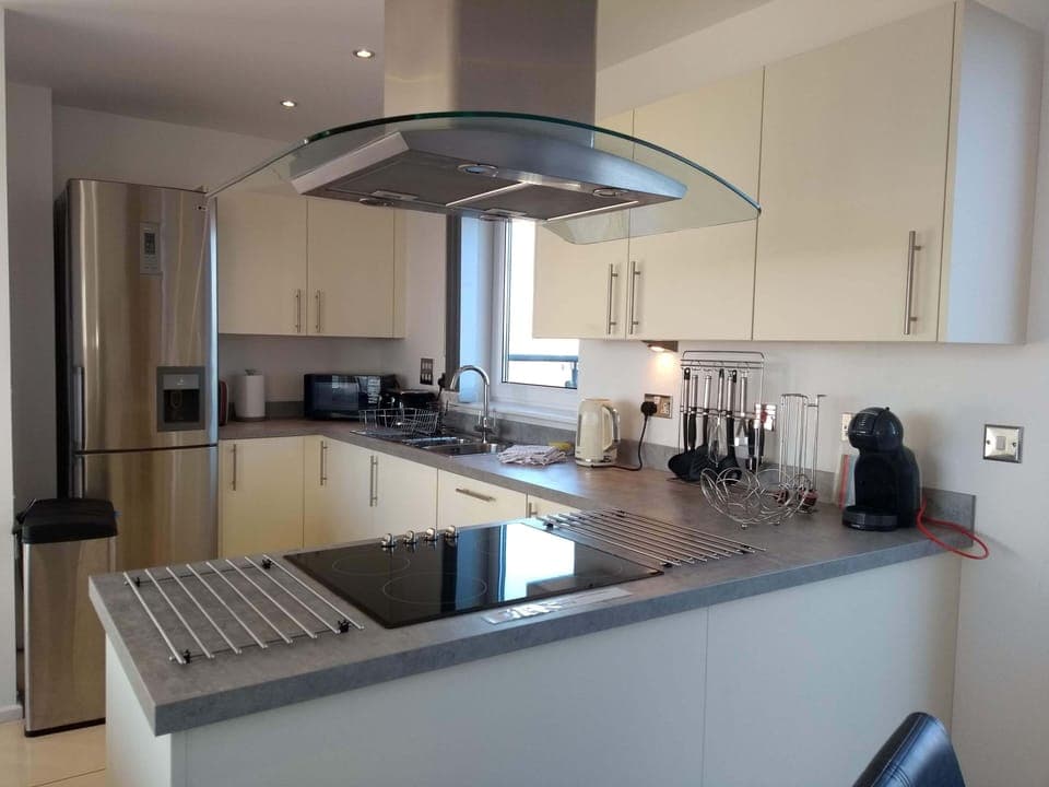 Kitchen with all the equipment you could need.