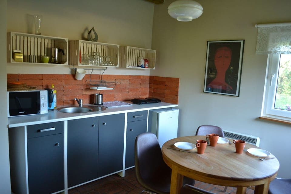 Cottage | Private kitchen | Fridge, microwave, stovetop, espresso maker