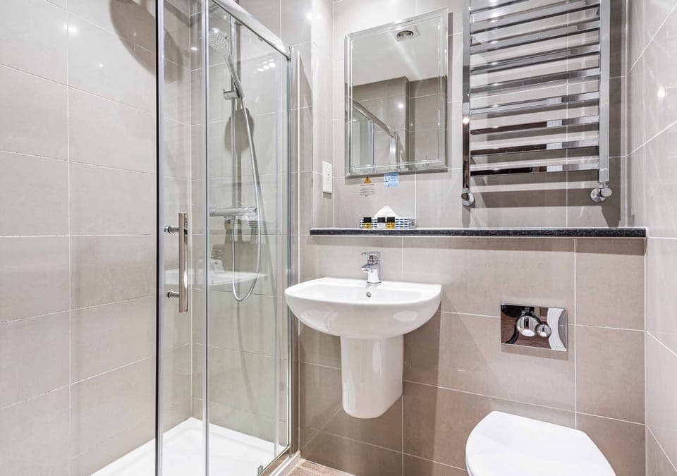 Free toiletries, hair dryer, towels