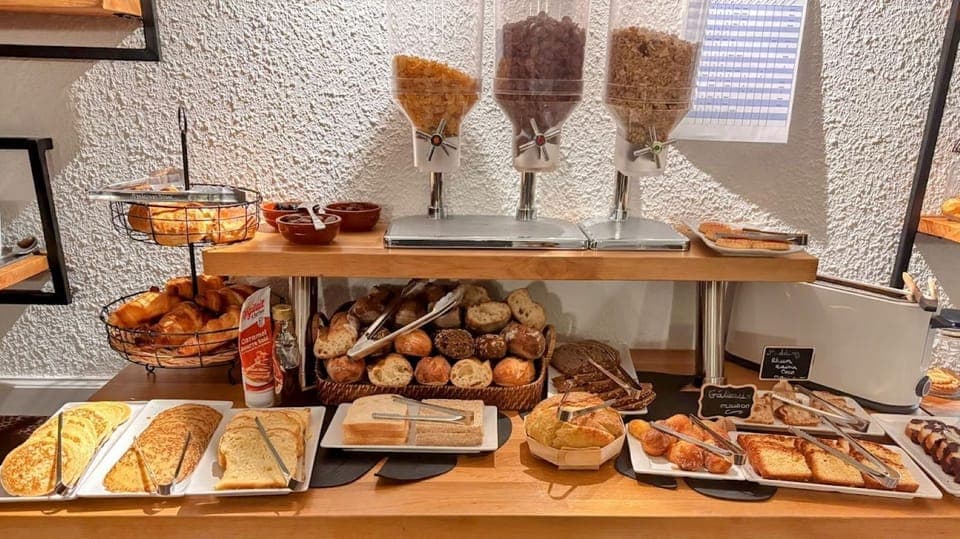 Daily buffet breakfast (EUR 12.50 per person)