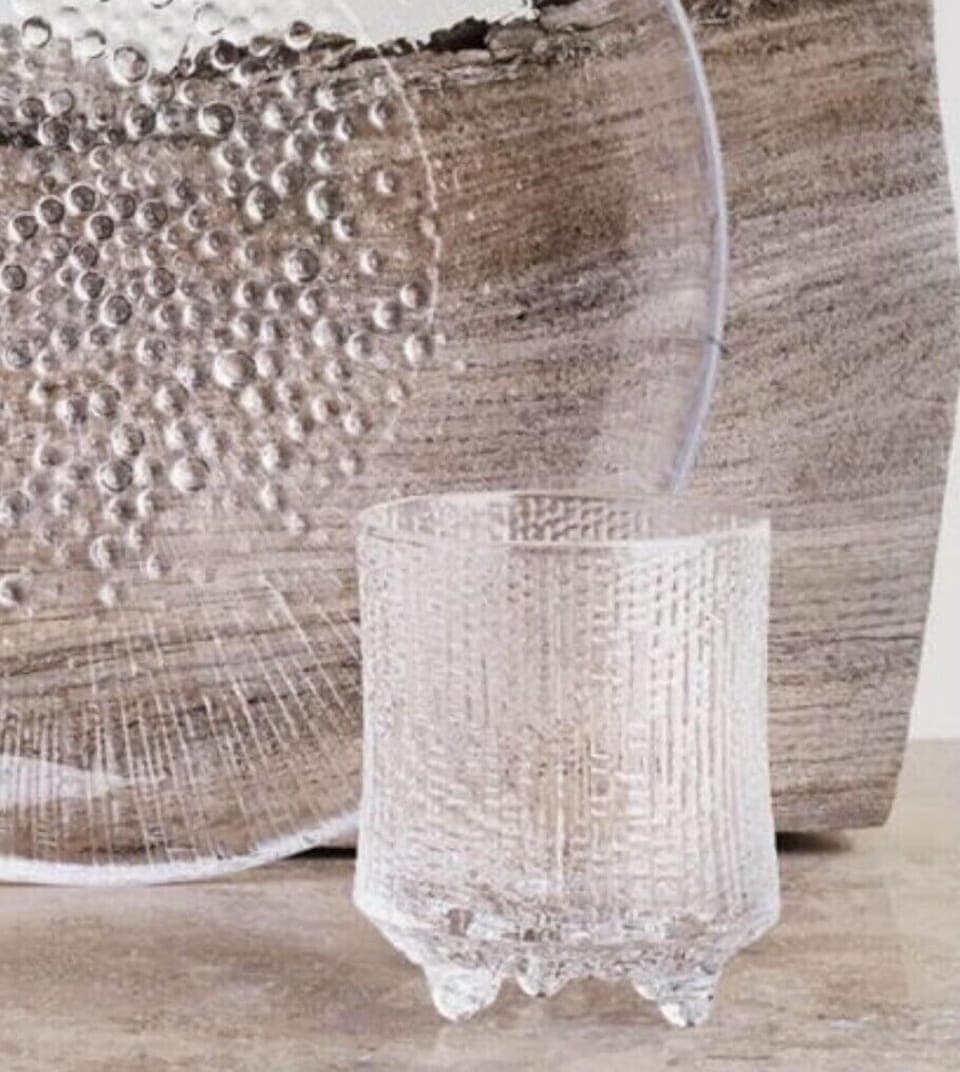 Feel in love with these iittala glasses!  I have plastic cups for the outside!