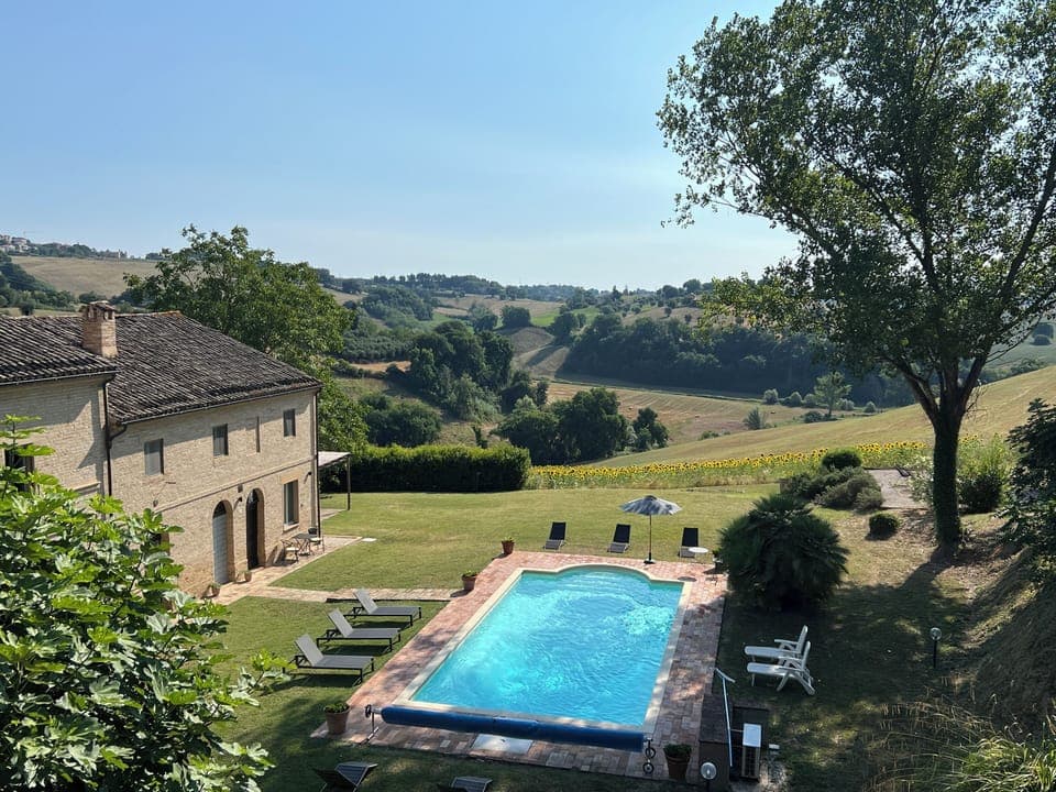 The house, private pool, and panoramic views