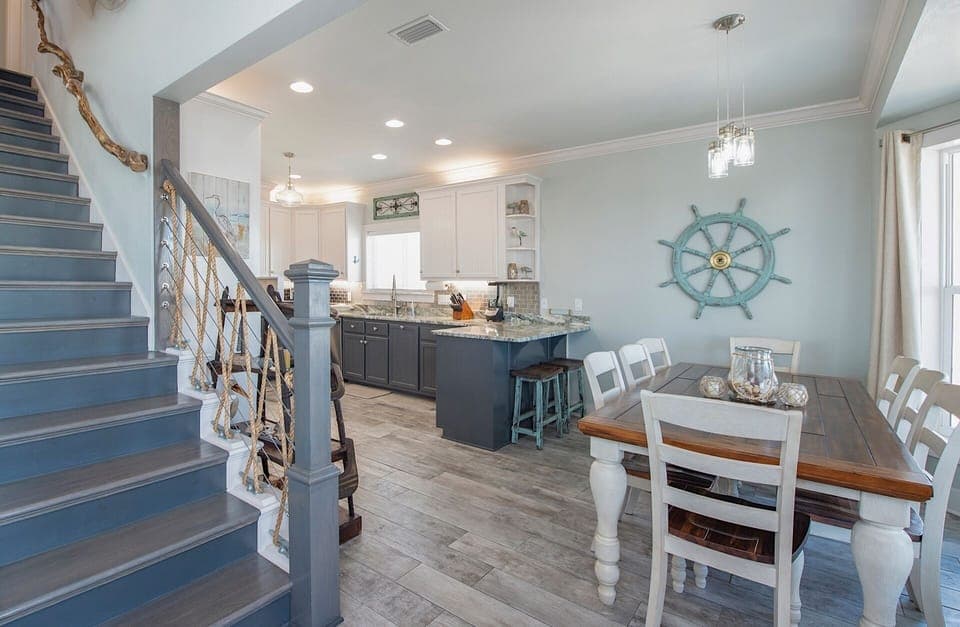 Open Kitchen, Dining, and Bar