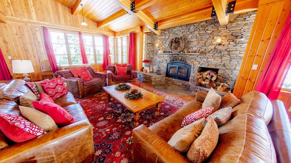 Relax in front of the fire after a long day.