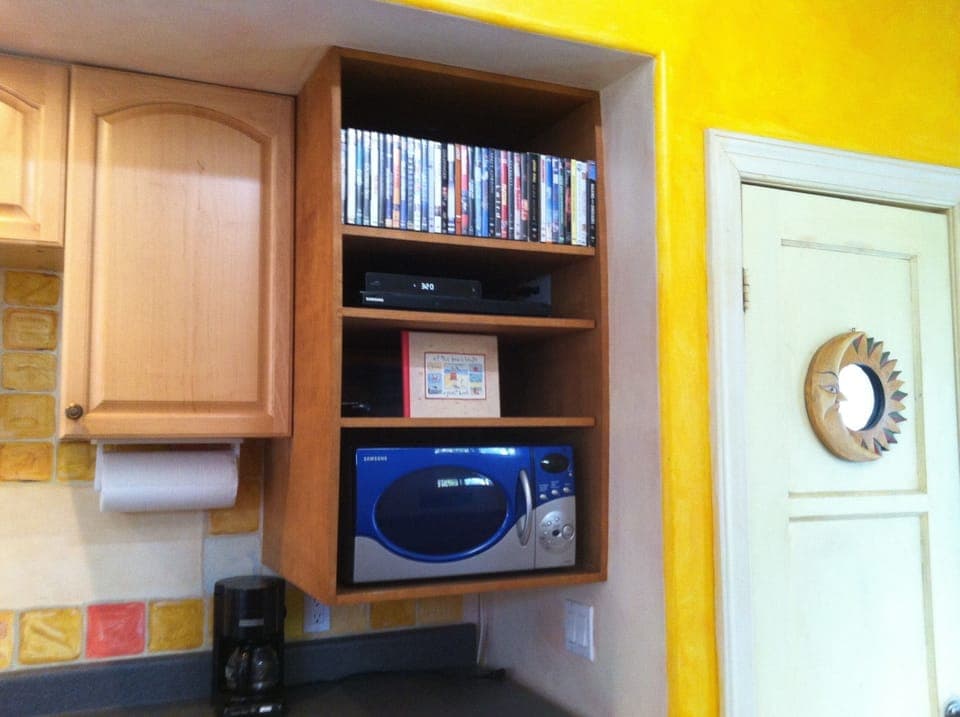 DVDs and microwave