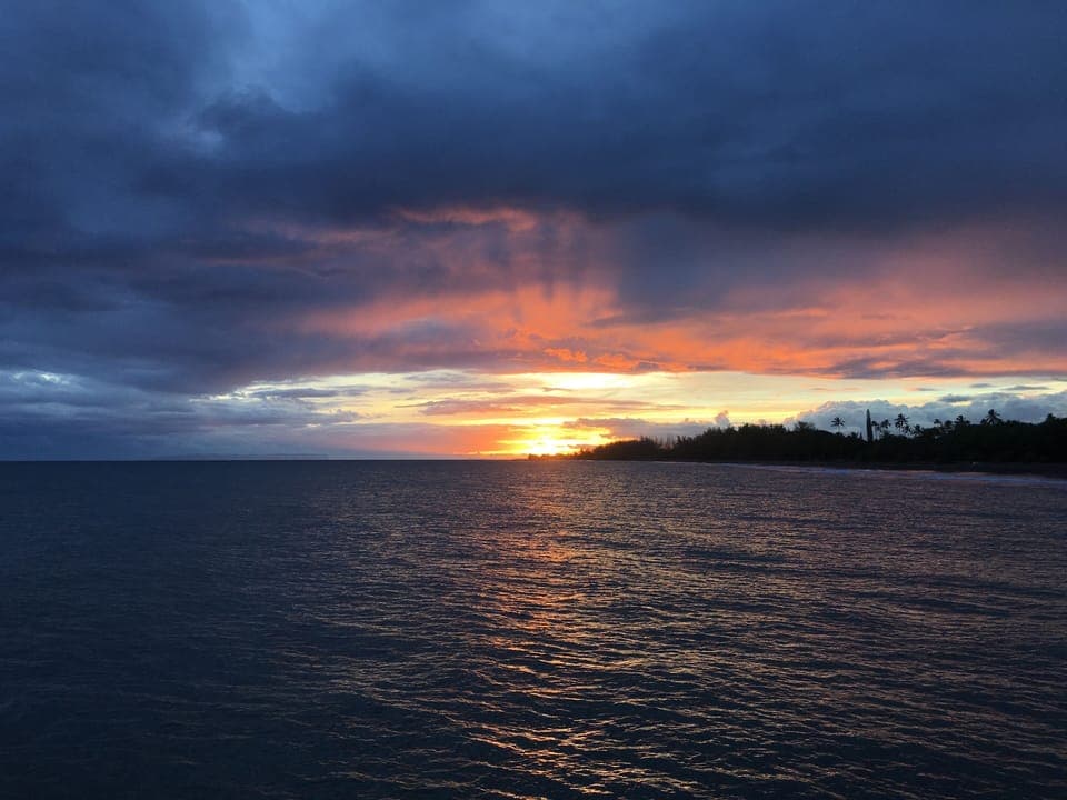 Sunset on other side of condo