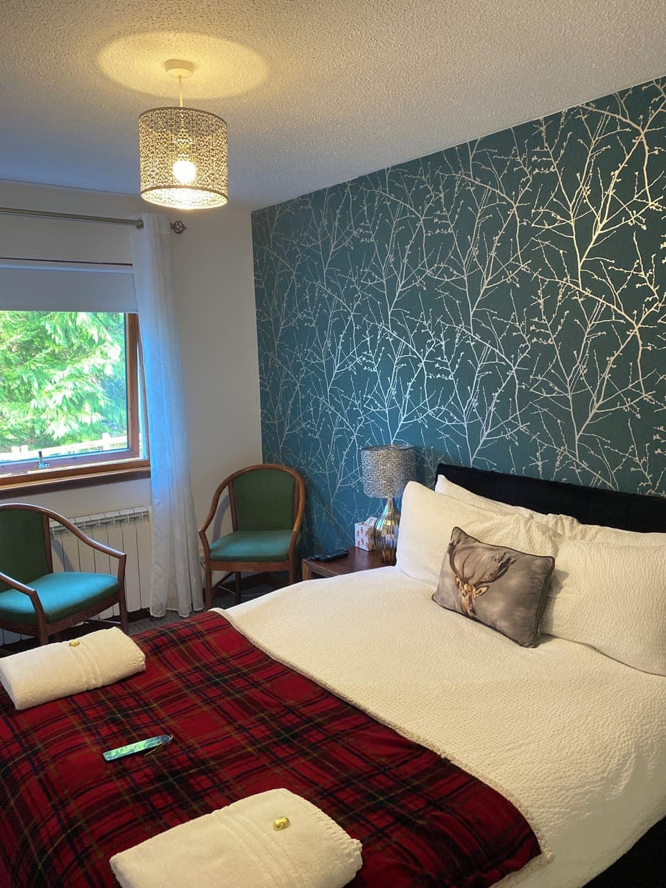 Double Room, Garden View (Little Loch Broom (FGarden View)) | Individually decorated, individually furnished, iron/ironing board
