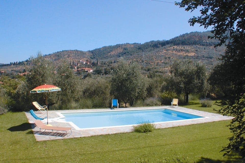 Water, Sky, Plant, Swimming Pool, Mountain, Shade, Rectangle, Tree, Land Lot, Outdoor Furniture