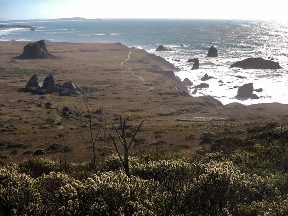 Kortum Trail (hike) starts from Blind Beach, just a short walk south from house.