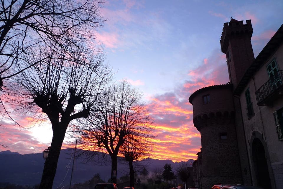 Winter shot of the lovely sunset views in Castiglione village 2 minute walk