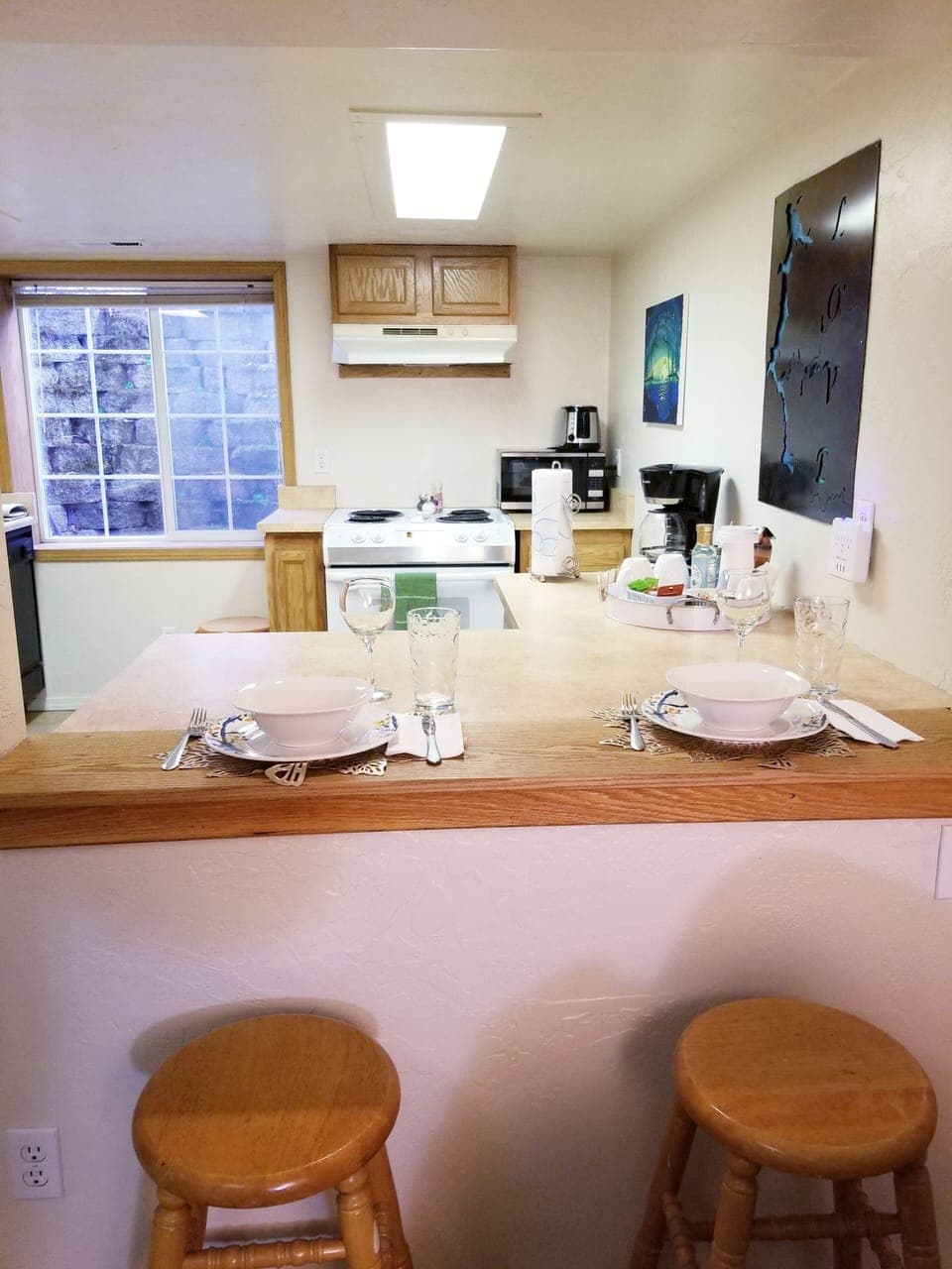 Breakfast Bar into Kitchen