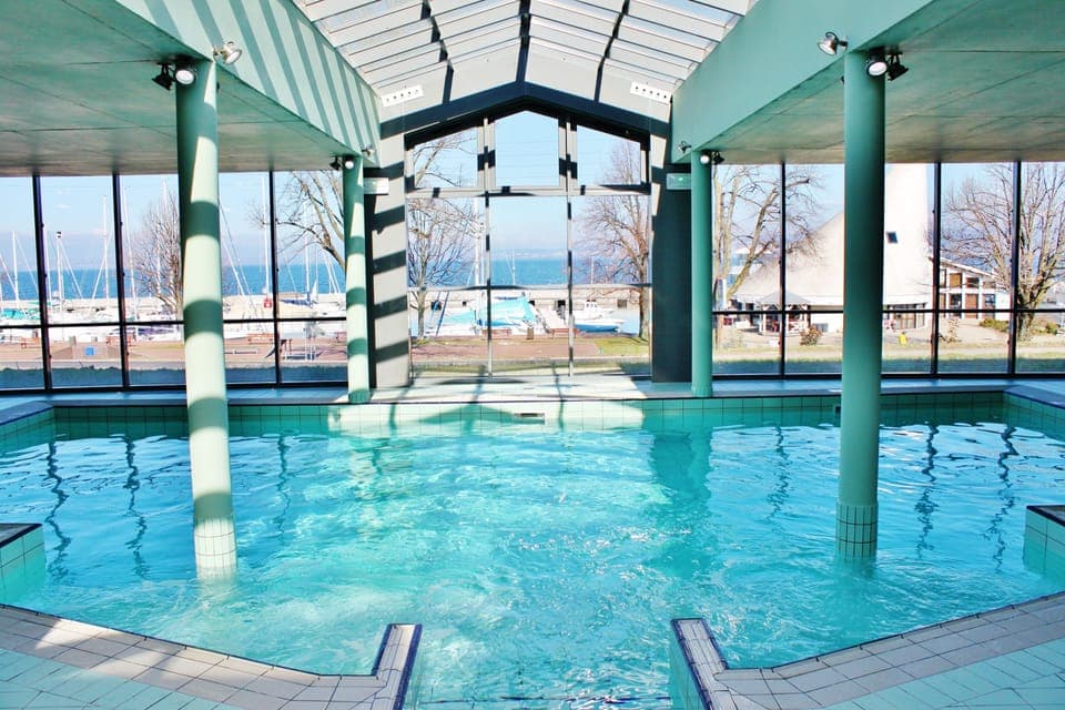 Indoor pool, seasonal outdoor pool