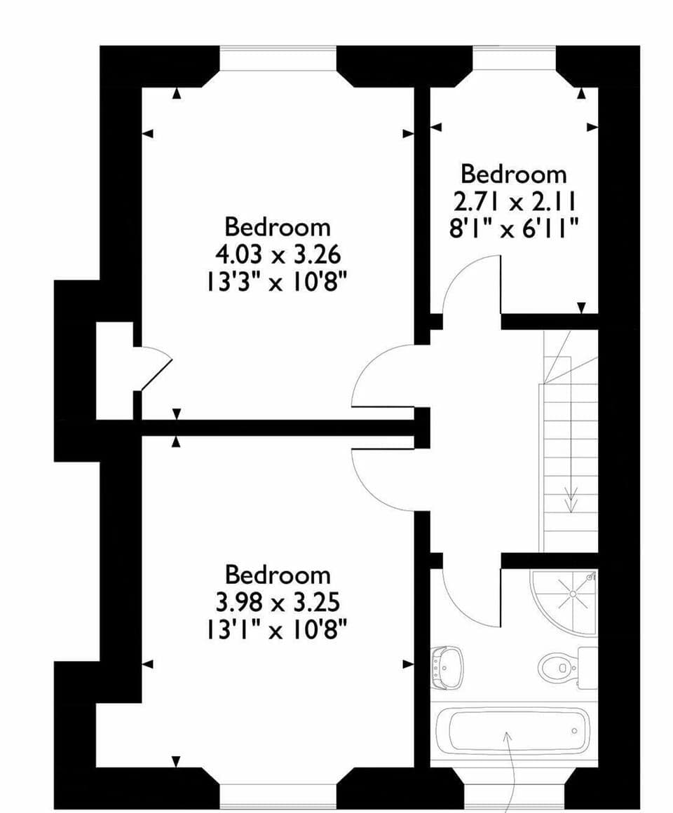 Floor plan of first floor | Beech Hill, Kendal