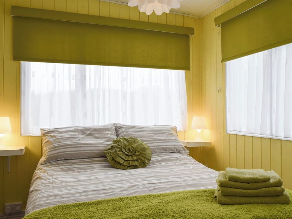 Peaceful double bedroom | Lena&rsquo;s Lodge, Camer&rsquo;s Green, Berrow, near Malvern