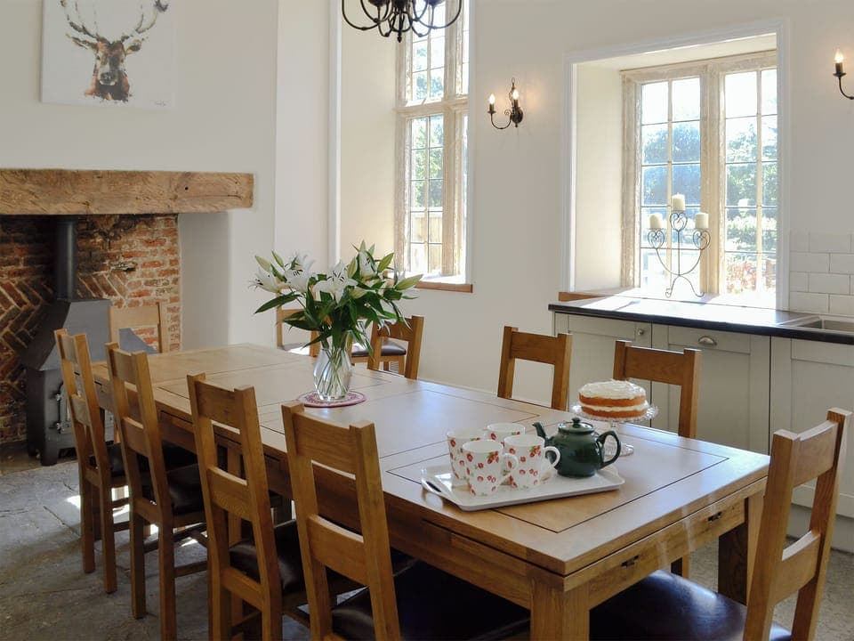 Delightful dining area | The Farmhouse - Round Chimneys Farm, Glanvilles Wootton, near Sherborne