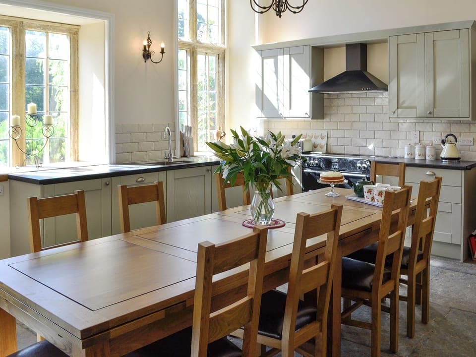 Well equipped kitchen/ dining room | The Farmhouse - Round Chimneys Farm, Glanvilles Wootton, near Sherborne