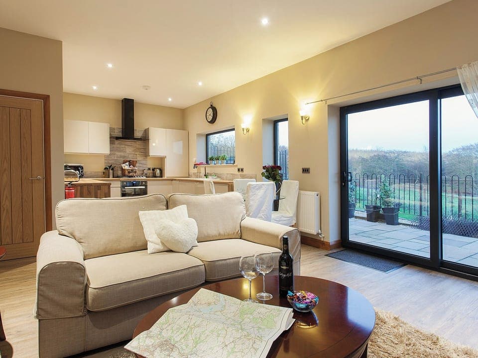 Lounge to modern open plan kitchen and dining area | Number 2 - The Old Stables, Knitsley, near Lanchester