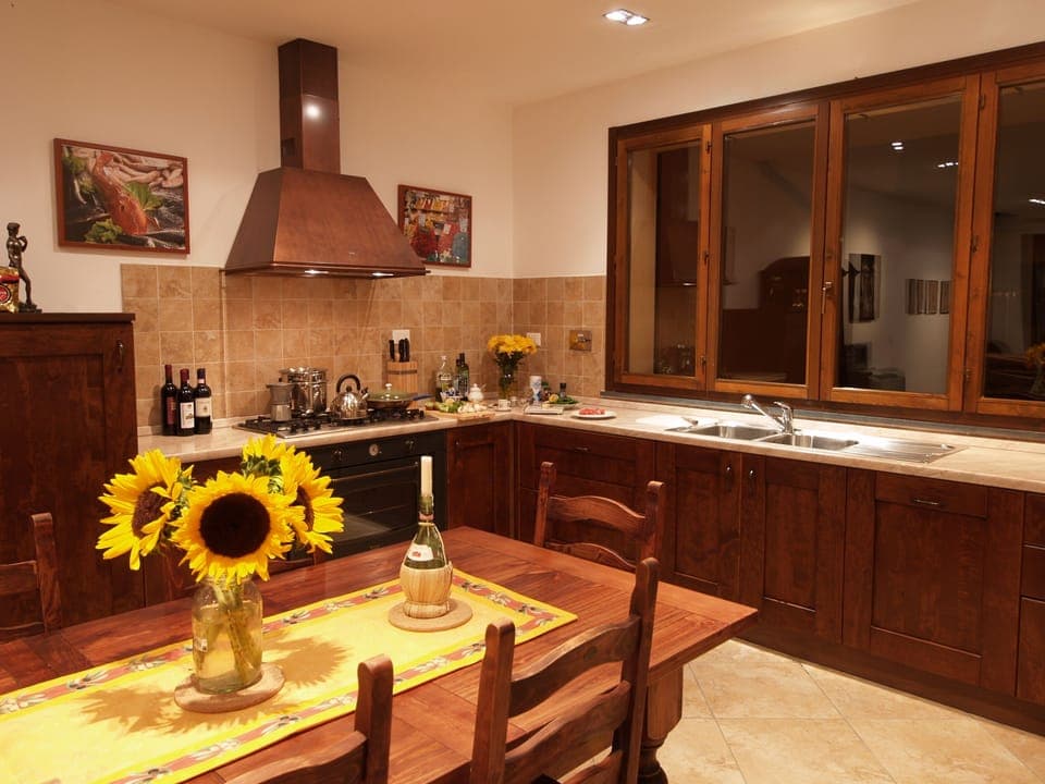 The kitchen is stocked w/ equipment and ready for you to create Italian cuisine