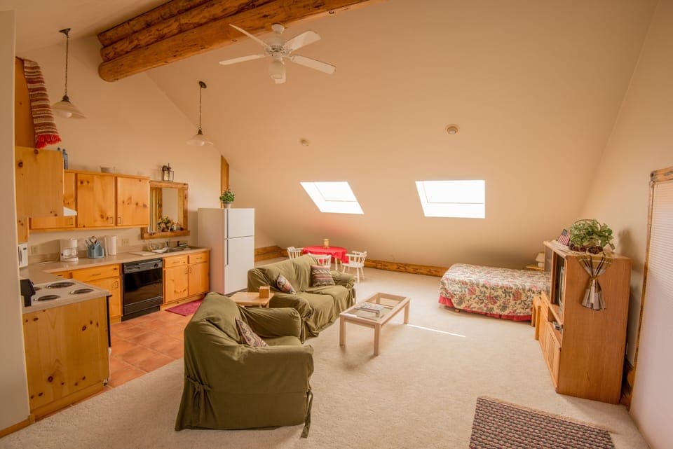 Guest house Interior with Full Sized Kitchen and King and Queen Bed