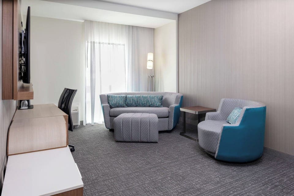 Suite, 1 King Bed with Sofa bed | Individually furnished, desk, laptop workspace, iron/ironing board