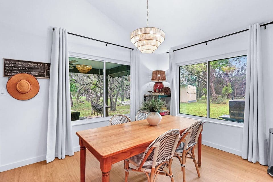 Dining table with seating for four guests