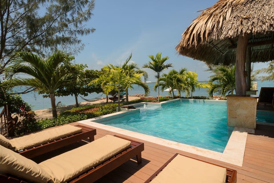 Pool w/ deck chairs
