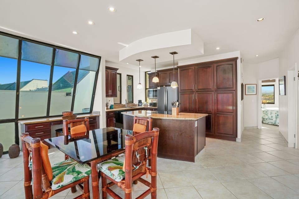 Dining room and kitchen