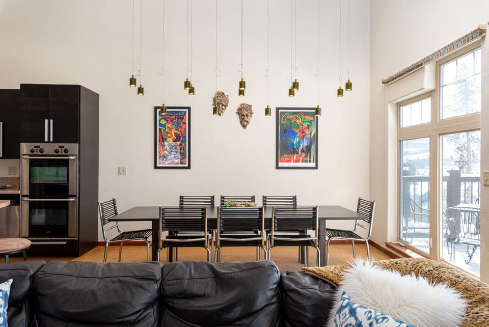 Dining room area. Table expands to seat 12.