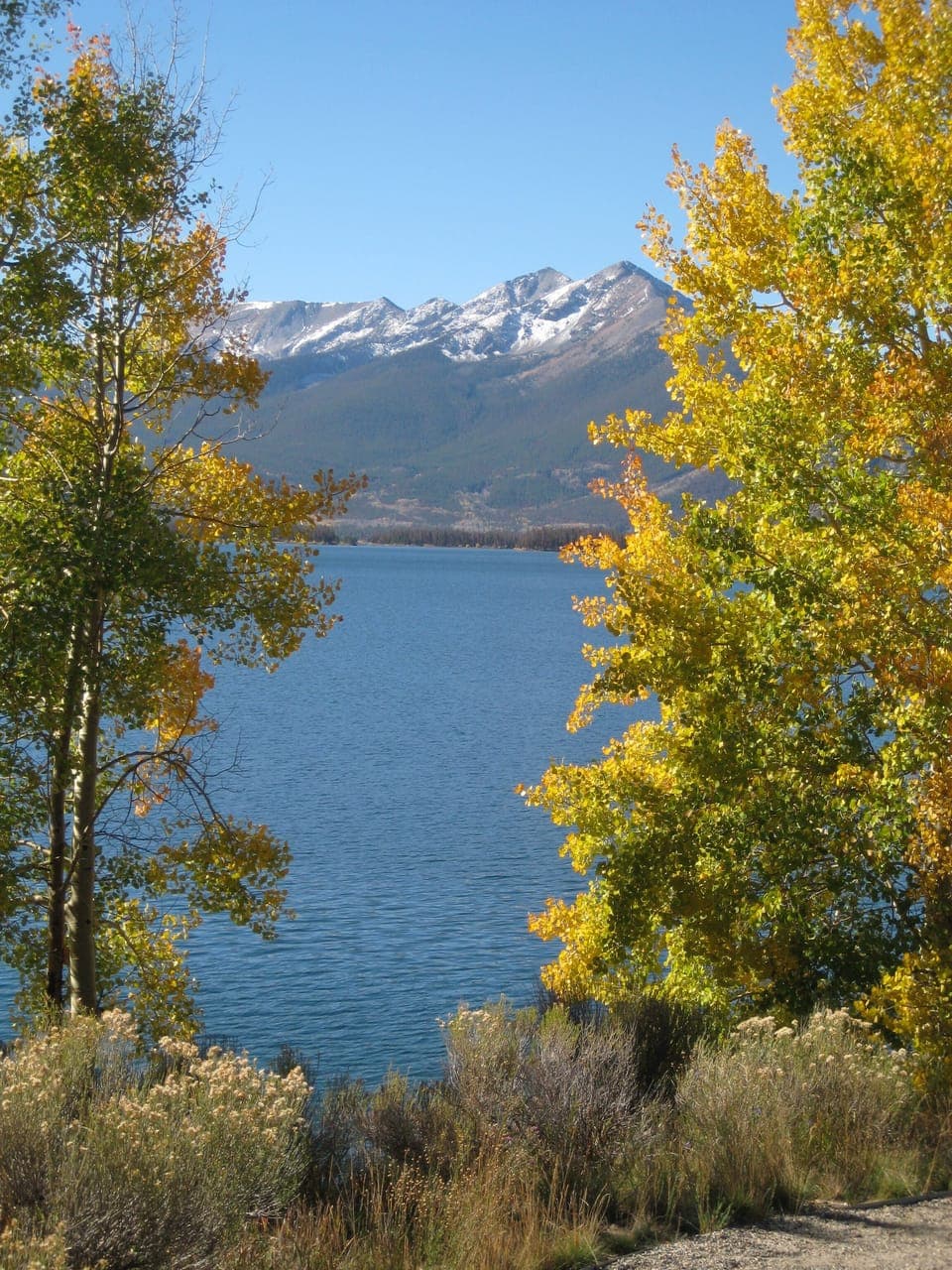 Lake Dillon in the fall.