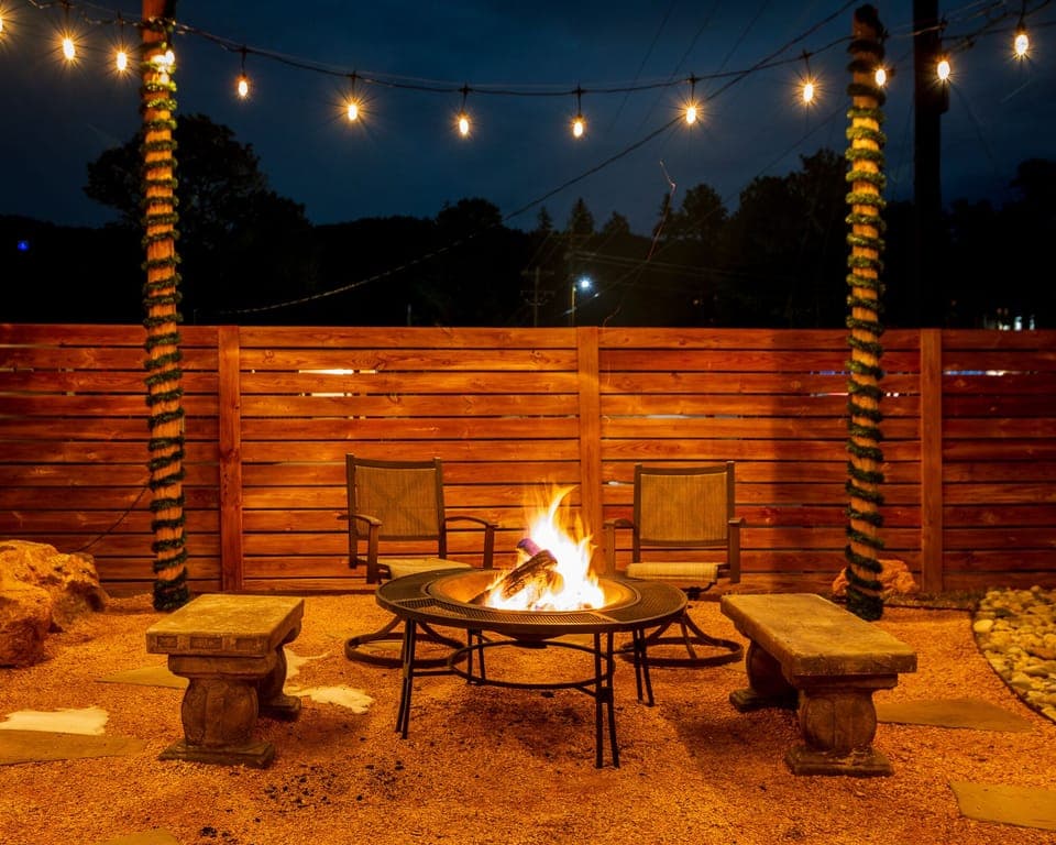 Nothing like ending the day outside sitting around the wood fire pit and enjoying the views.
