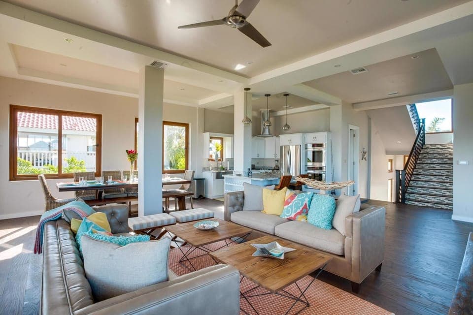 Living room, Kitchen,