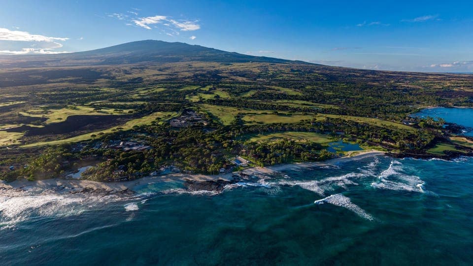 AERIAL VIEW OF THE WORLD RENOWNED FOUR SEASONS HUALALAI RESORT 
