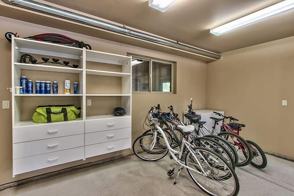 4 Adult and 2 Child bike to enjoy.  Wear Helmets!