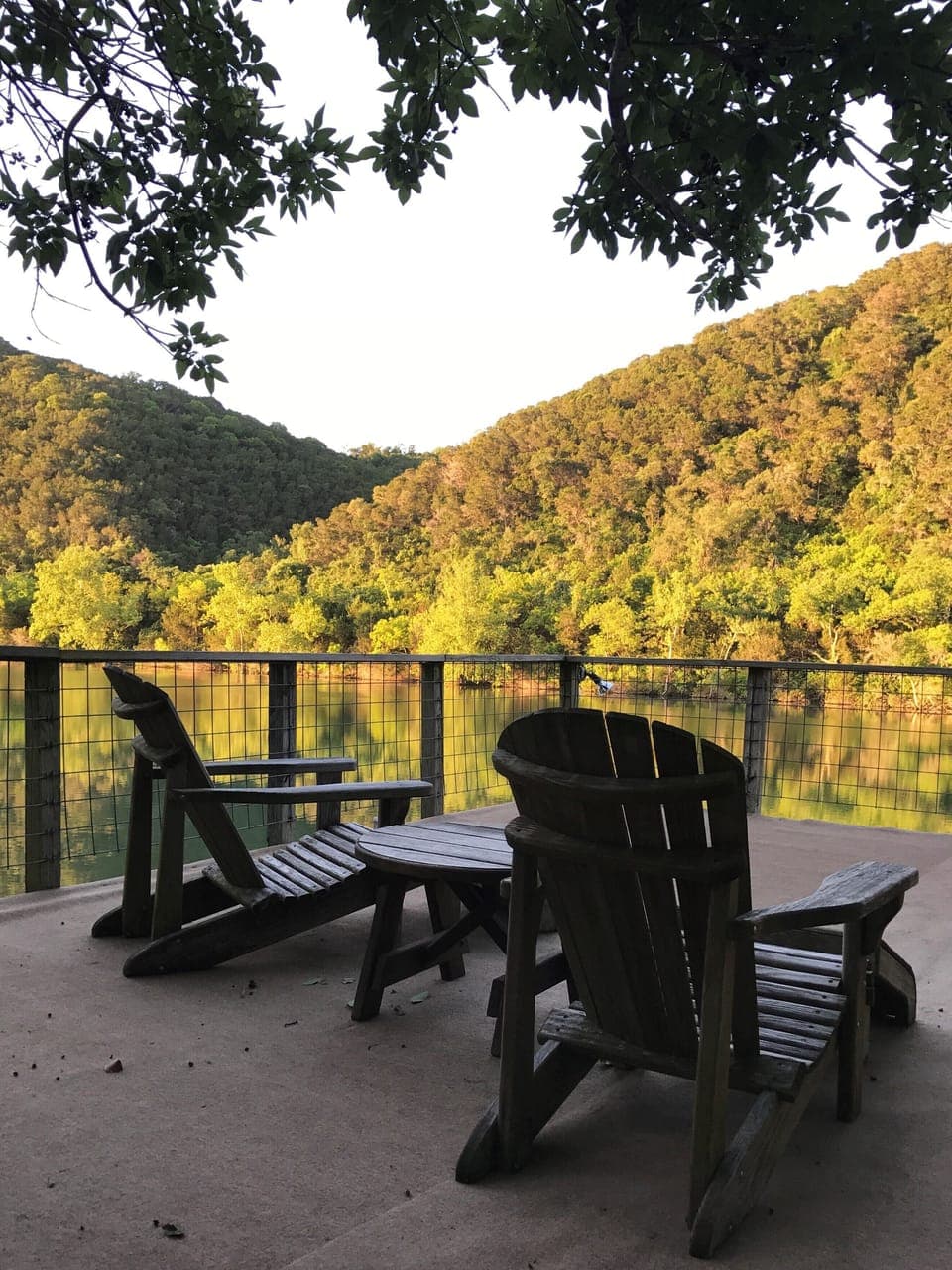 View from the deck on the boat dock.