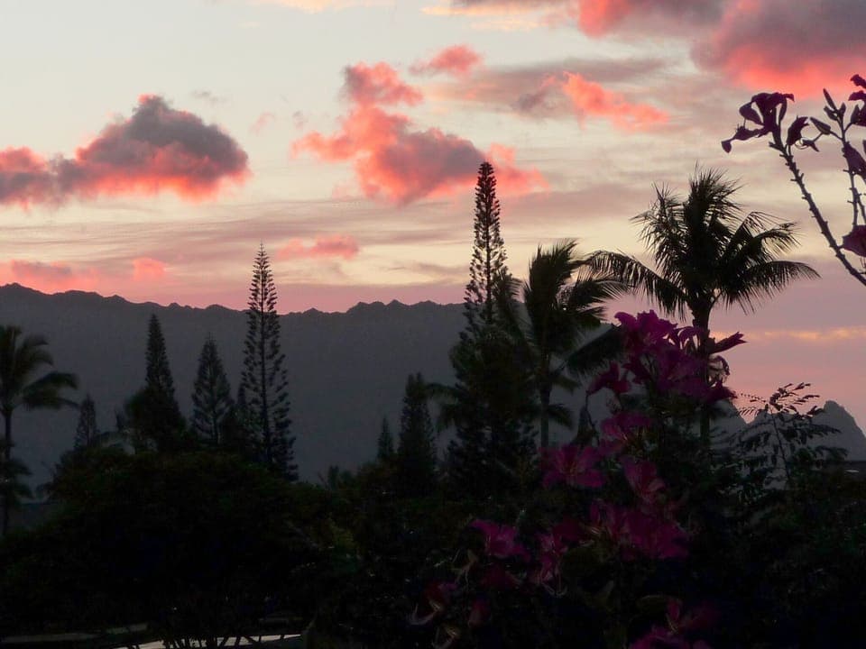 Or enjoy sunset views like this from the private lanai off the Master Bedroom