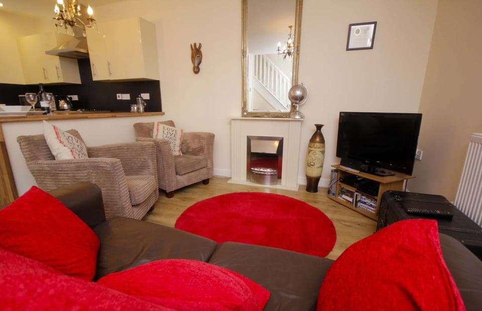 Open Plan Living Area, Fire and TV etc