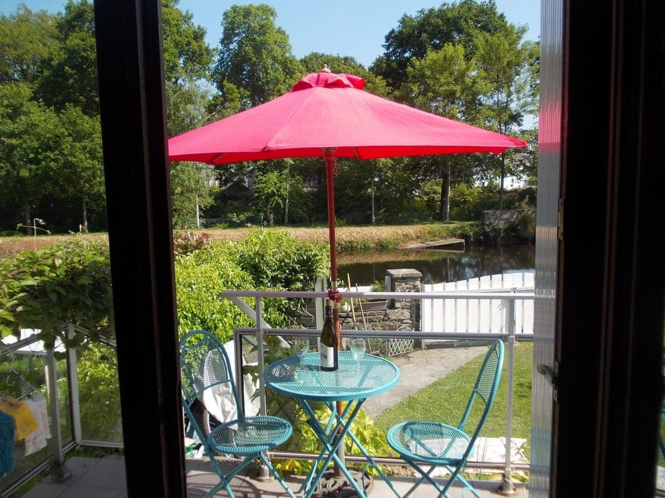 view through terrace doors