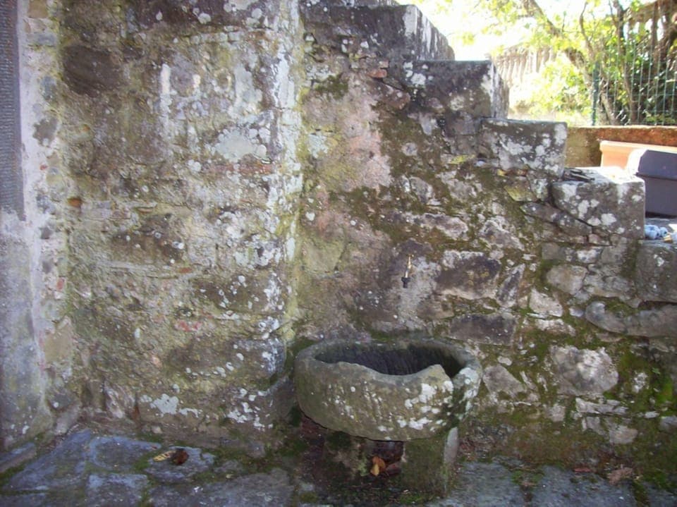 The fountain in the courtyard