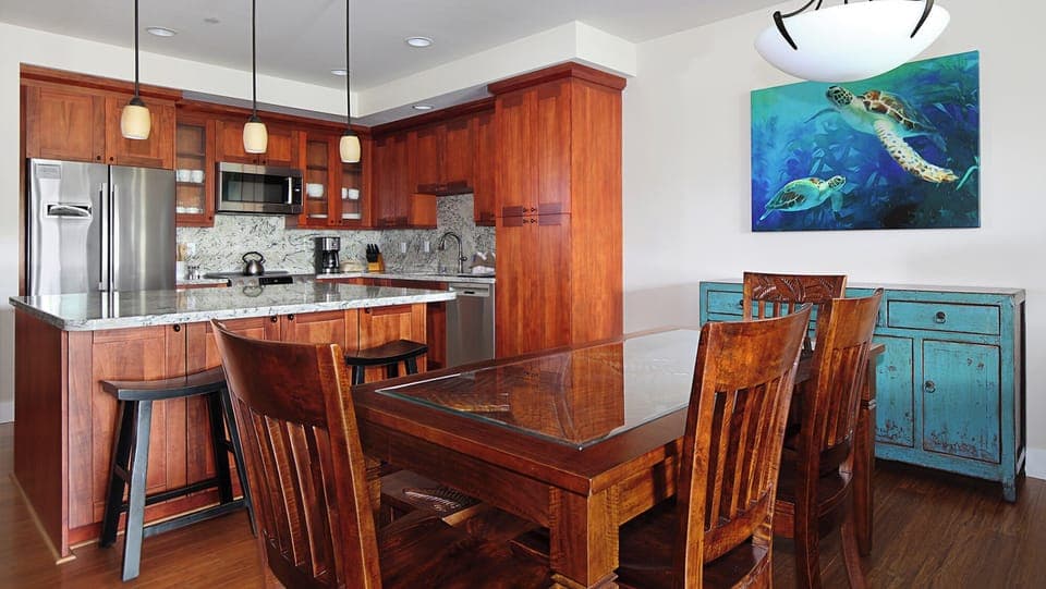 Pili Mai Resort at Poipu #03D - Dining Room & Kitchen - Parrish Kauai