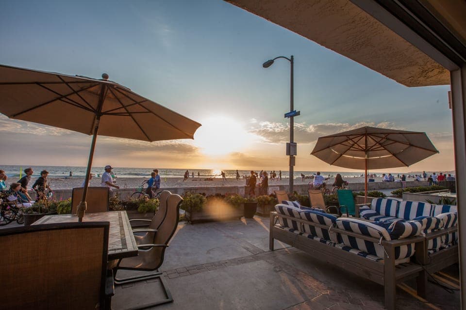 View from our patio! Right on the boardwalk! 