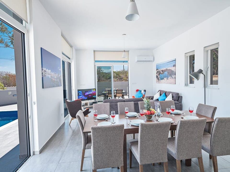 Living room and dining area