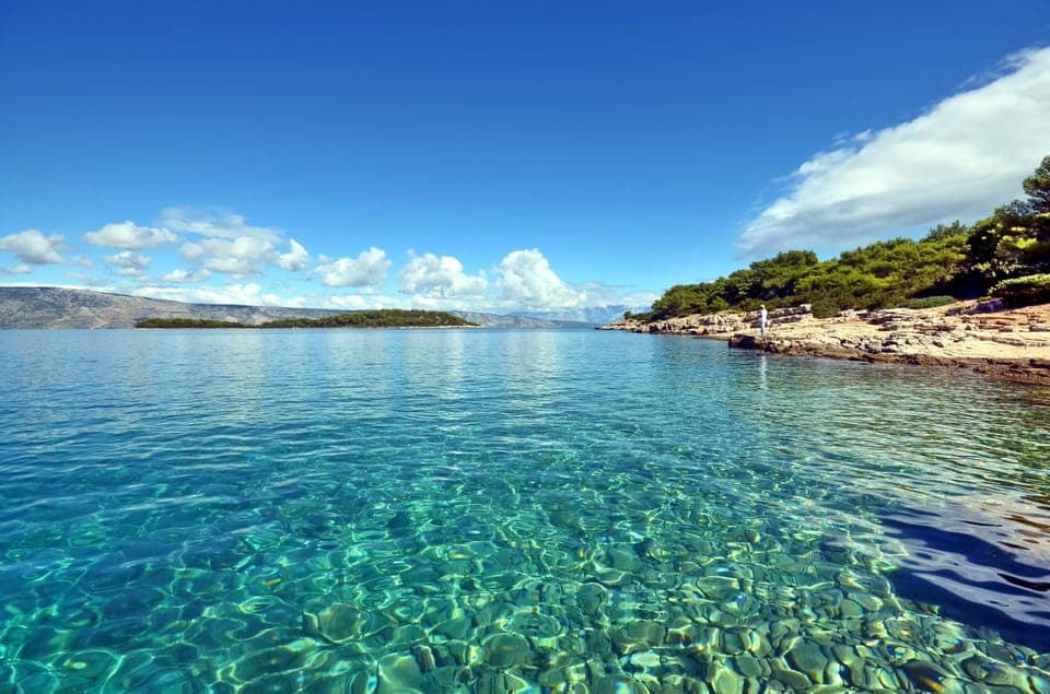 Crystal blue sea near Villa Agava