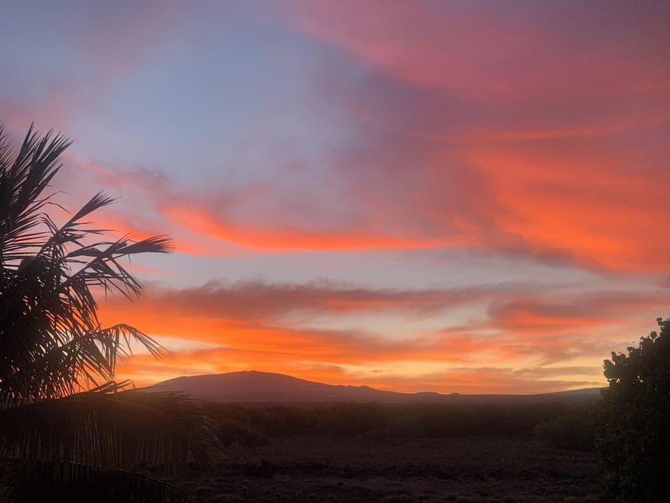 Sunrise over Mauna Kea from the deck. Great start to each morning.