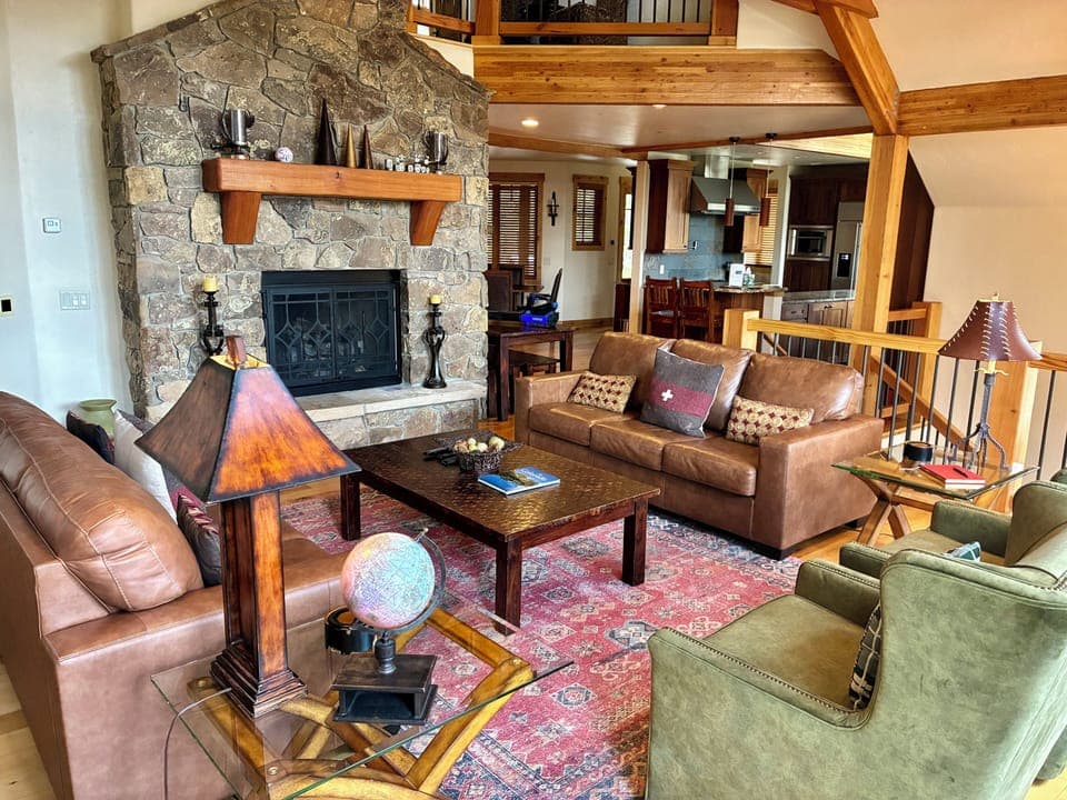 Living room - on the main level, with kitchen and dining area