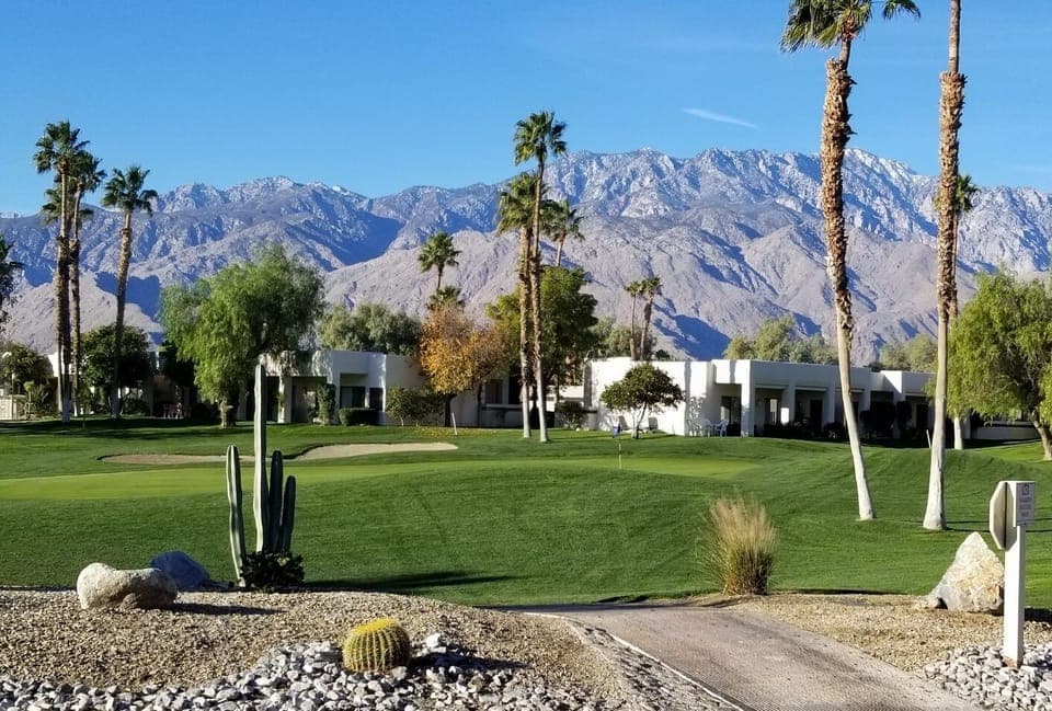 View from patios of Lagos Course #6 green