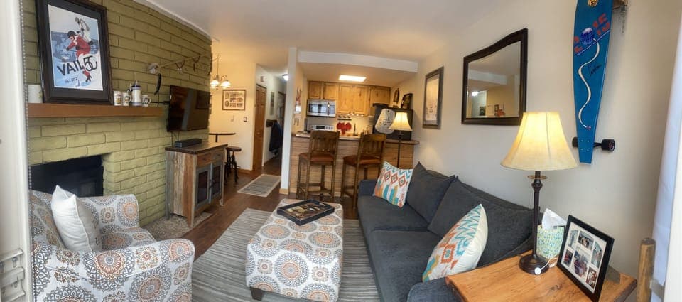 Couch is either a king size or can open one side for a single. 