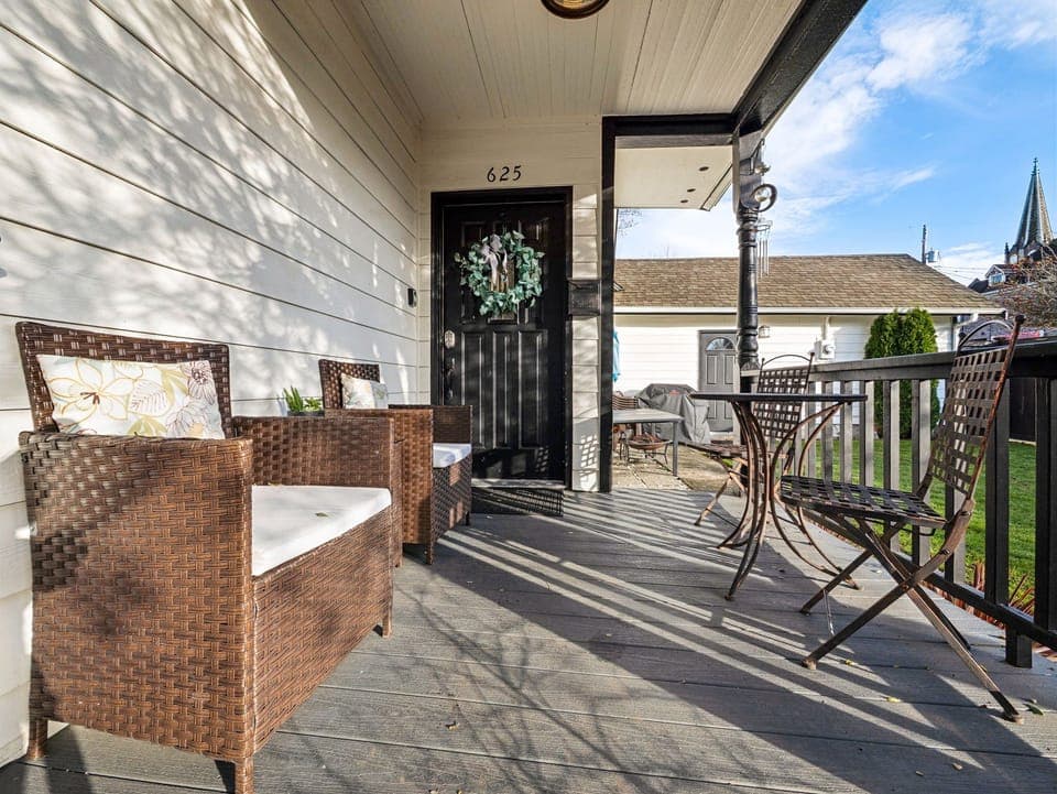 Front Door and porch.