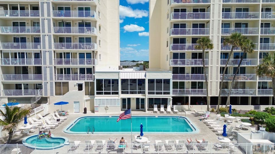 Plenty of seating heated pool, hot tub, gas grills