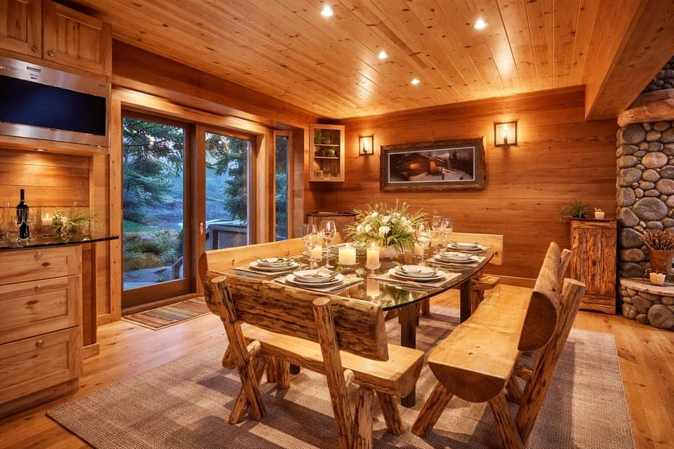 Gather for dinner after a great day 