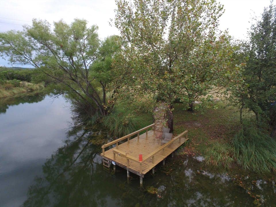 The seasonal creek out back is a prime location for fishing, swimming, and kayaking! Check with us when you book for creek levels.